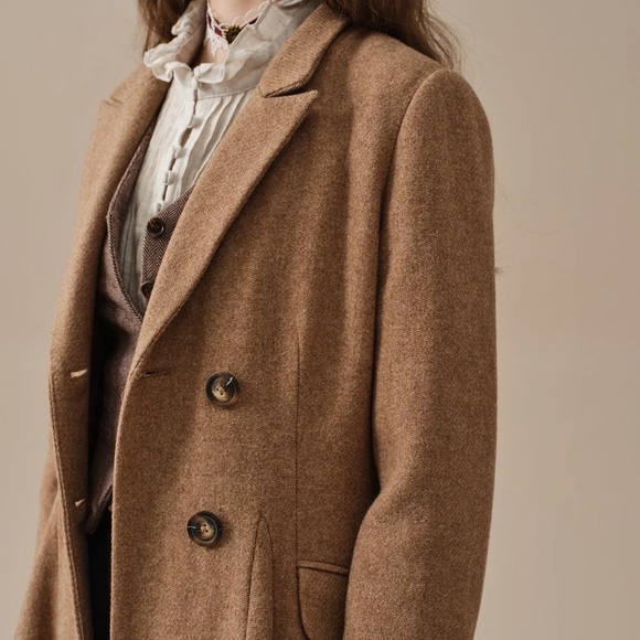 Linennaive The Roman Holiday 17 100% Wool Classic Coat - Picture 6 of 7